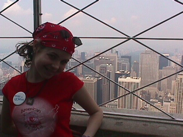 Jillianne at the top of the Empire State Building 7-01